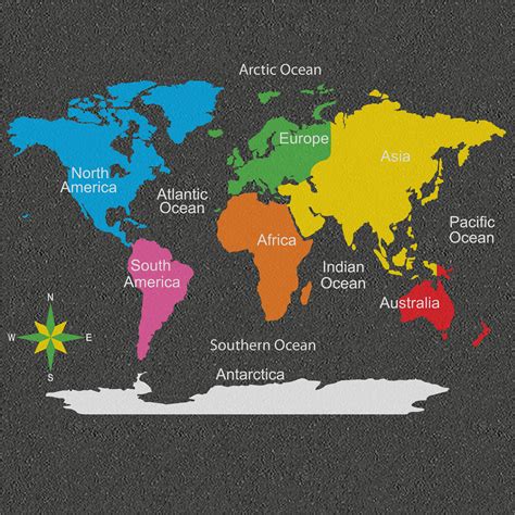 Continents maps for kids