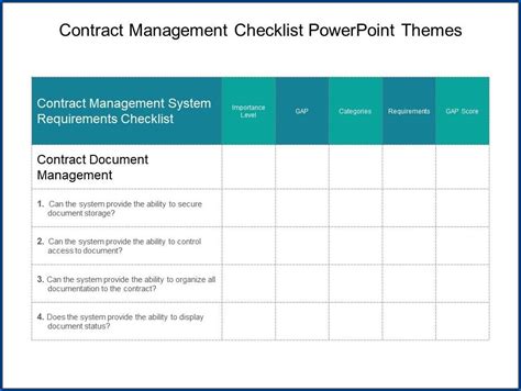 Contract Management Template