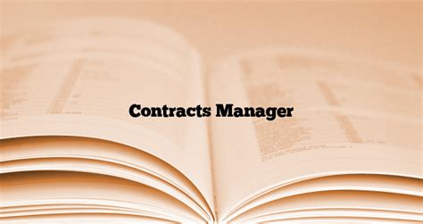 Key Factors that Influence Contract Manager Salaries