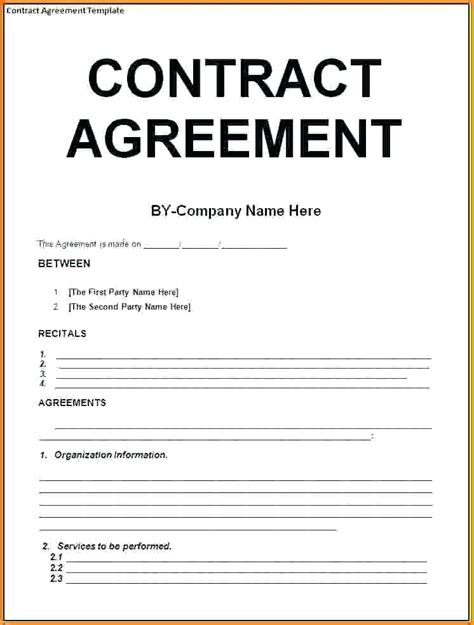 Contract Template Example