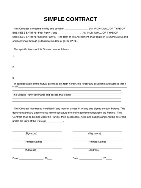 Contract Template Word Download