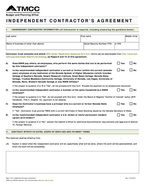 Contract Templates for Independent Contractors