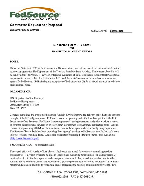 Contractor Proposal Template Sample PDF