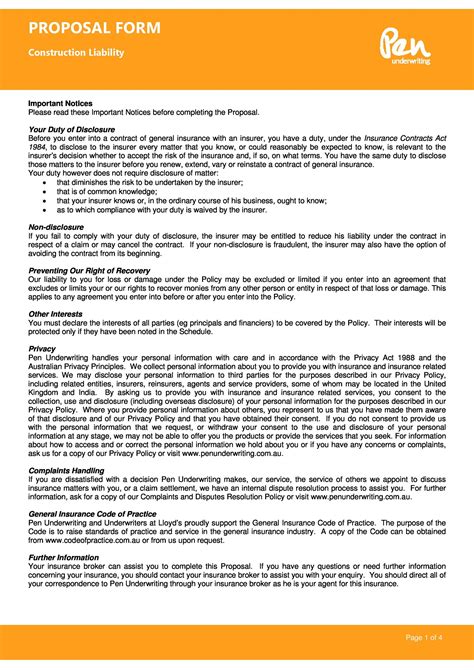 Contractor Proposal Template Word Sample