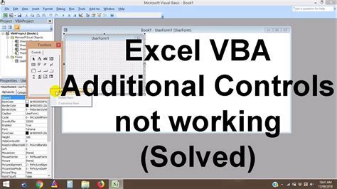 Control Not Working Issues in Excel