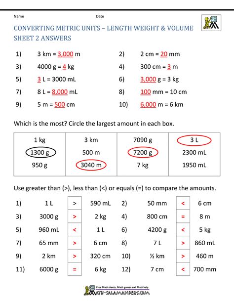 Conversion Practice Exercises