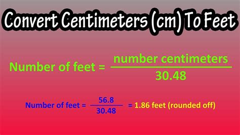 Converting centimeters to feet