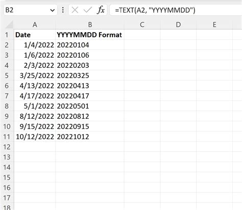 Convert Date to YYYYMMDD Format Example