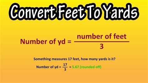 Converting feet to yards using simple division