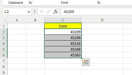 Converting Numbers to Dates in Excel