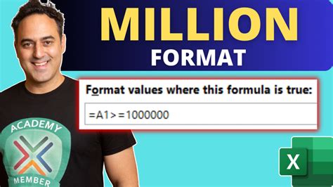 Advanced techniques for converting numbers to millions in Excel