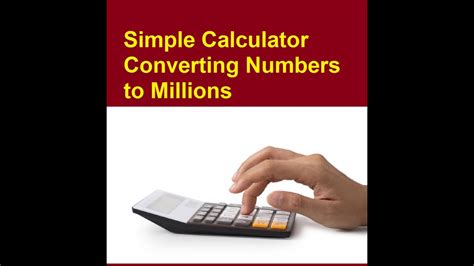 Tips for converting numbers to millions in Excel