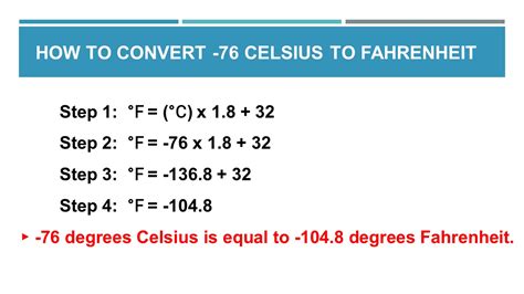 Converting 76 Degrees Fahrenheit to Celsius