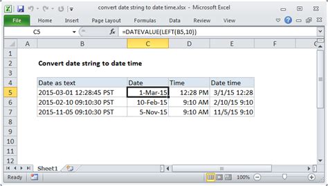 Converting Date and Time to Date in Excel