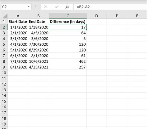 Converting Days to Months in Excel