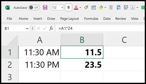 Converting decimal numbers to hours in Excel using the CONVERT function