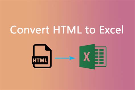 Converting HTML to Excel