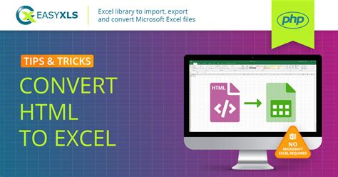 Converting HTML to Excel Software