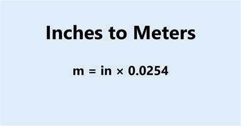 Converting inches to meters with calculator