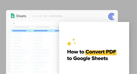 converting pdf to google sheets