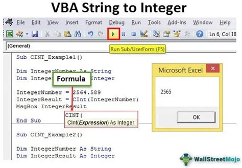 Converting Strings to Integers in VBA Example 6