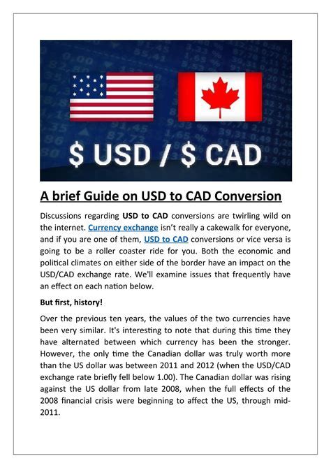 Converting USD to CAD