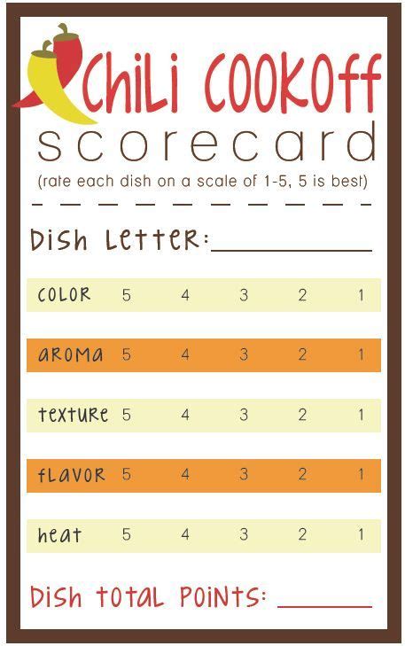 Cook-Off Judging Template 8