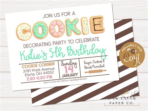 Cookie Decorating Invitation Template 6