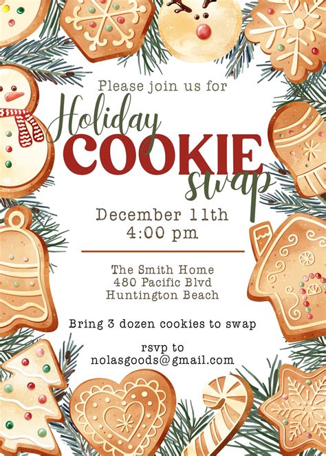 Cookie Exchange Invitation Template