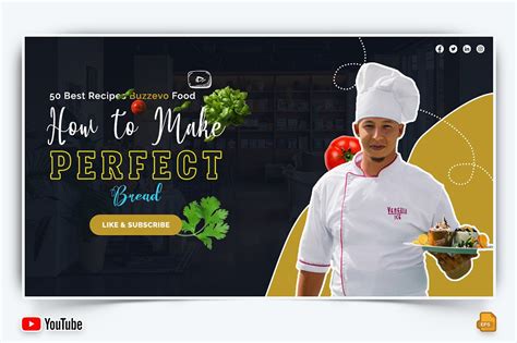 Cooking YouTube banner template