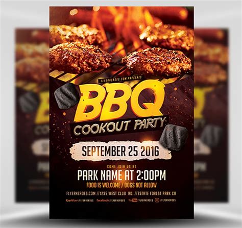 Cookout Flyer Template Design