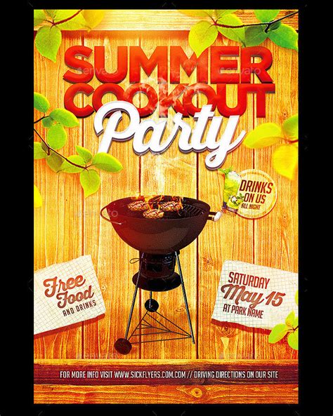 Cookout Flyer Template Design