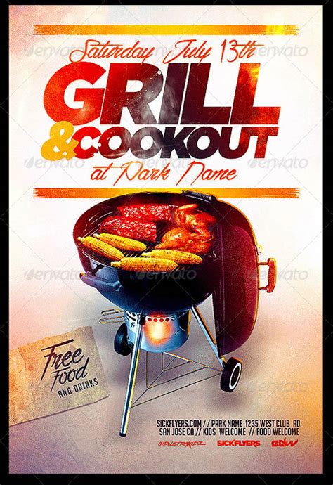 Cookout Flyer Template Design Ideas