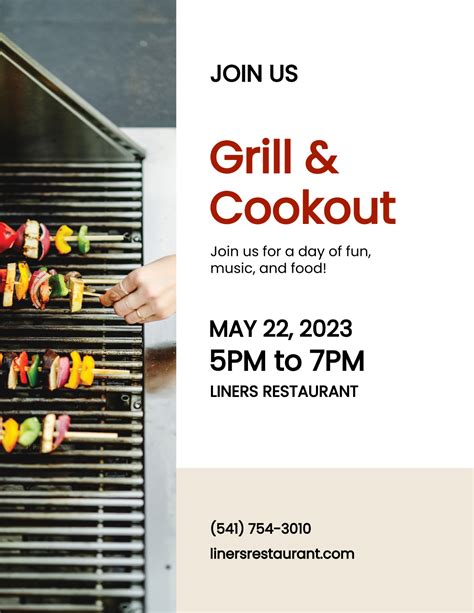 Cookout Flyer Template Download