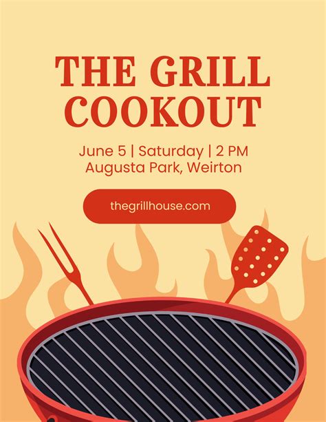 Cookout Flyer Template Example