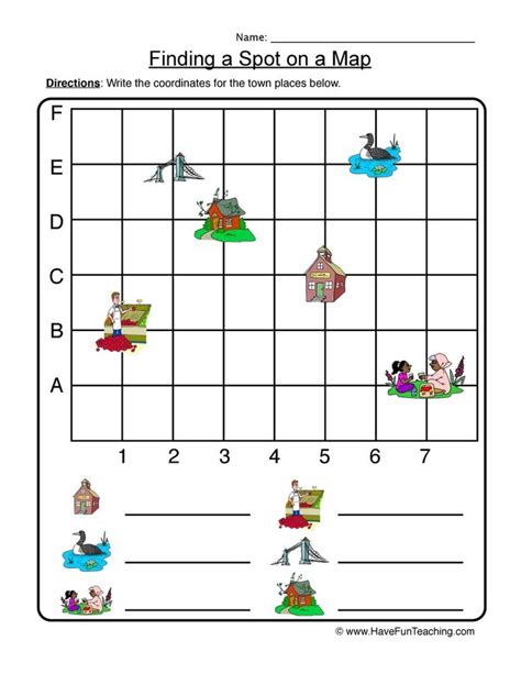 Coordinate grid printables for students