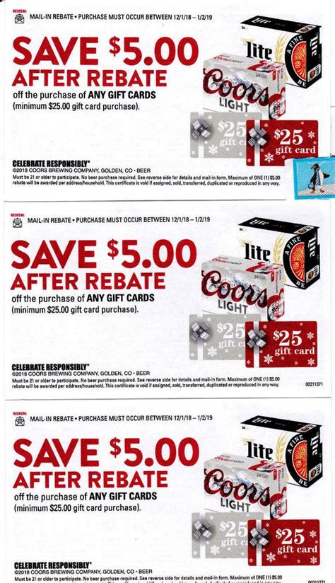 Coors Light Rebate Form Image