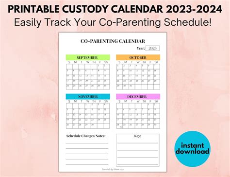 Co-Parenting Calendar