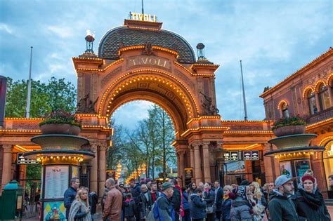 Copenhagen Tivoli Gardens Christmas Market Scene