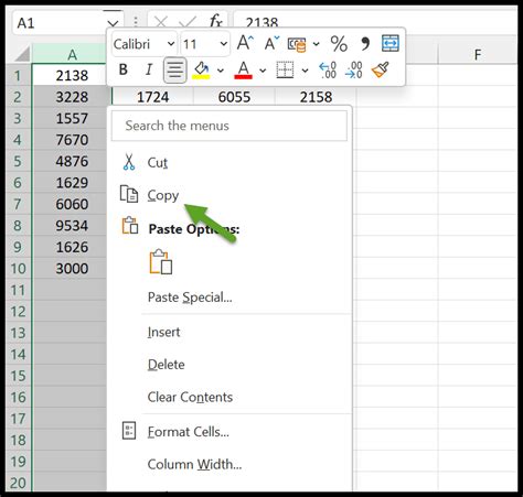 Copy and Paste in Excel