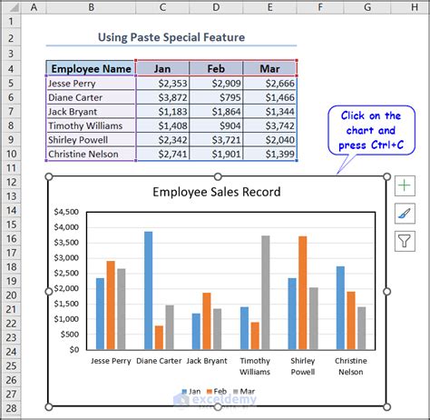 Copy Excel to PowerPoint using Paste Special