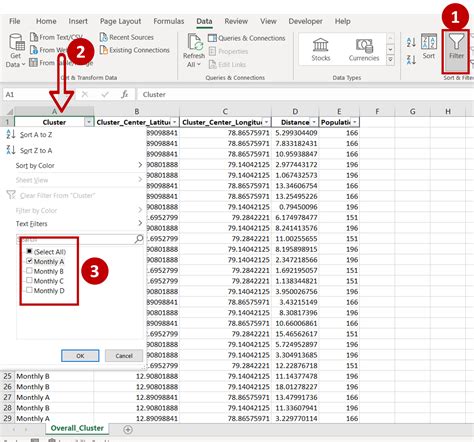 Copy Filtered Cells in Excel