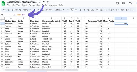 Copy Formula Down in Google Sheets