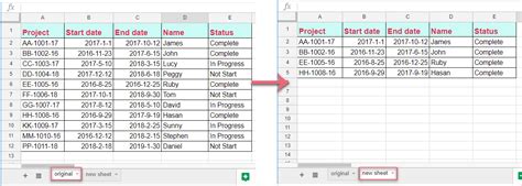 Copying row to column in Google Sheets