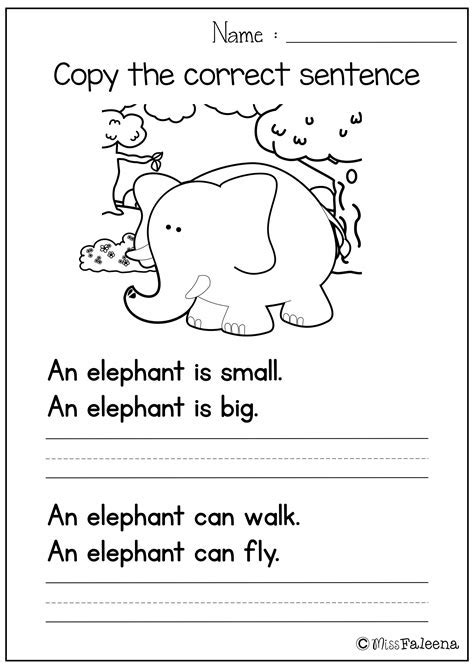 Importance of Copy the Sentence Worksheets