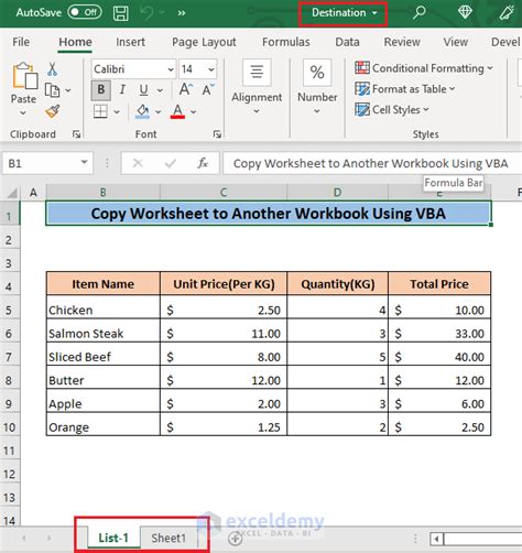 Copy Worksheet to New Workbook using Excel VBA