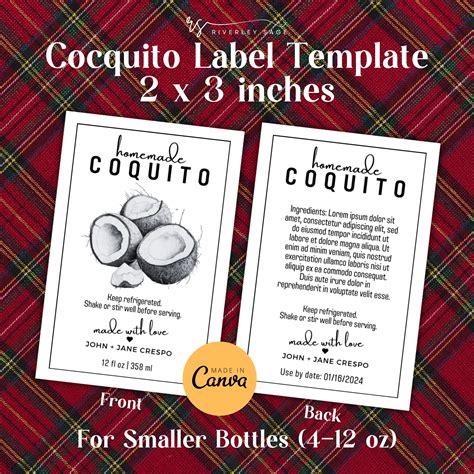 Coquito Label Template