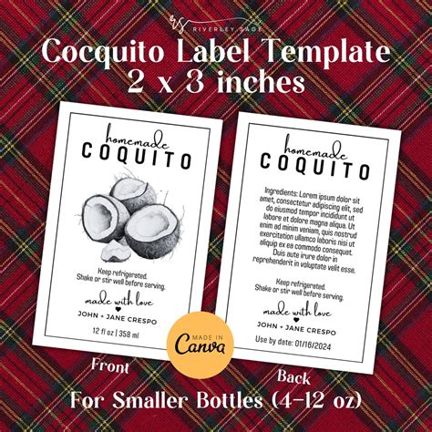 Coquito Label Templates