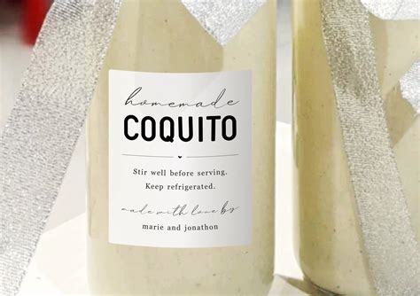 Coquito Labels and Recipes