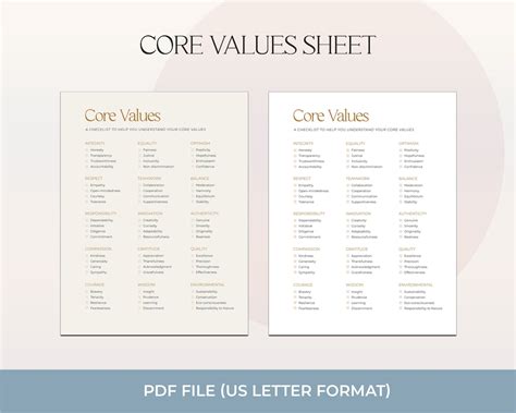 Core values assessment